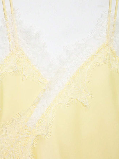 Contrast Lace Spaghetti Strap Top