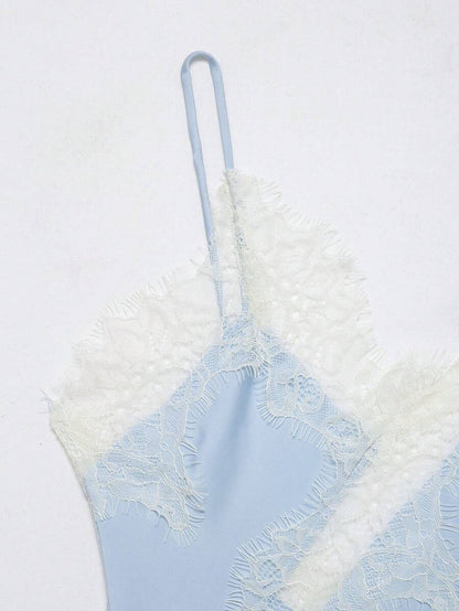 Contrast Lace Spaghetti Strap Top