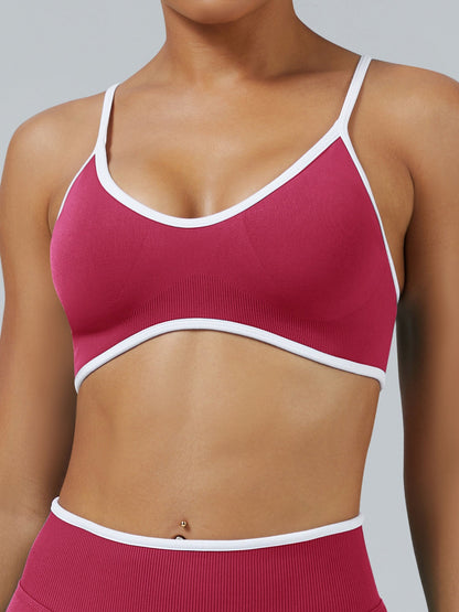 Seamless With Breast Pads Exercise Yoga Halter Bra Vest