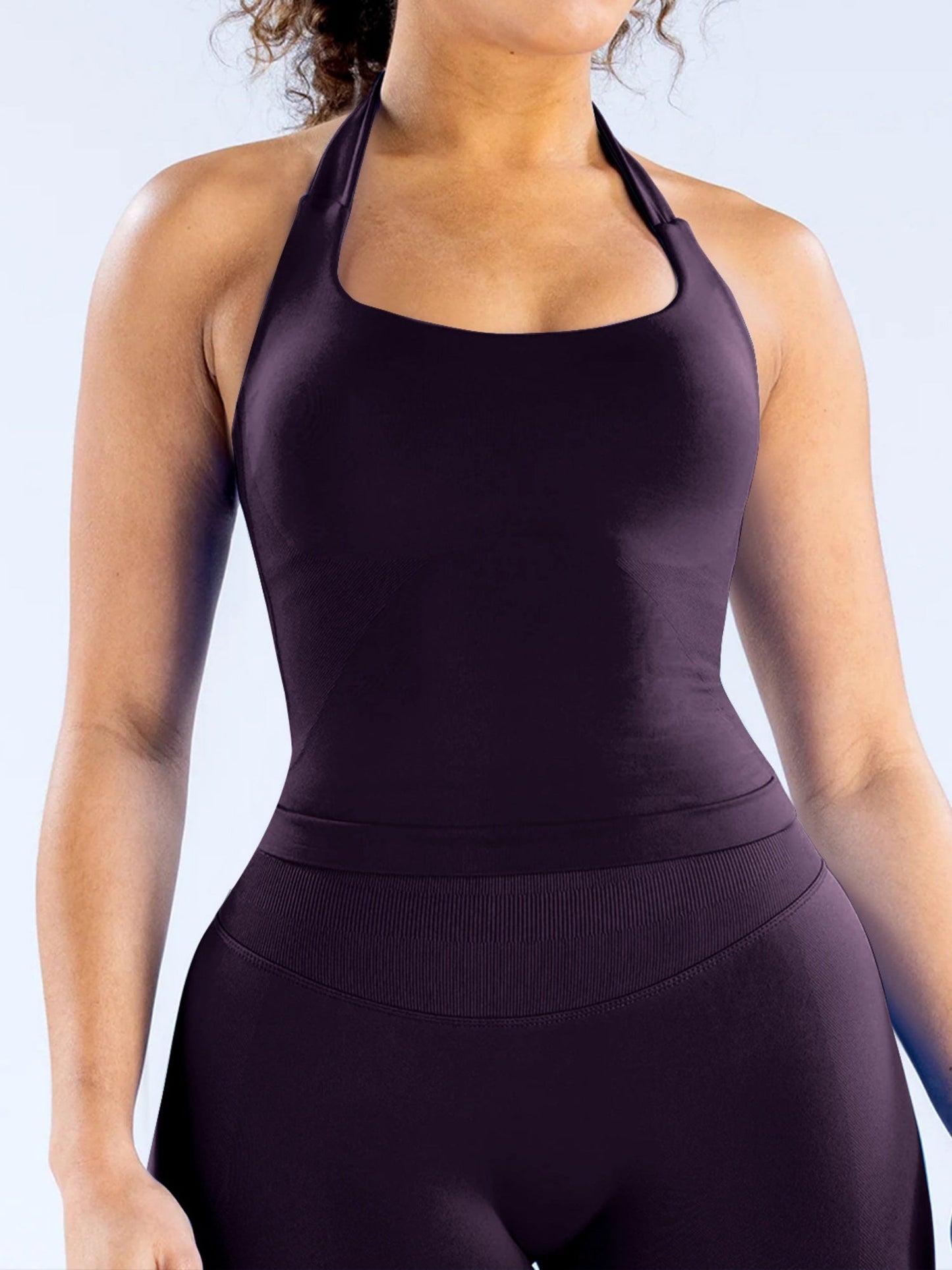 Seamless With Breast Pads Exercise Yoga Halter Top