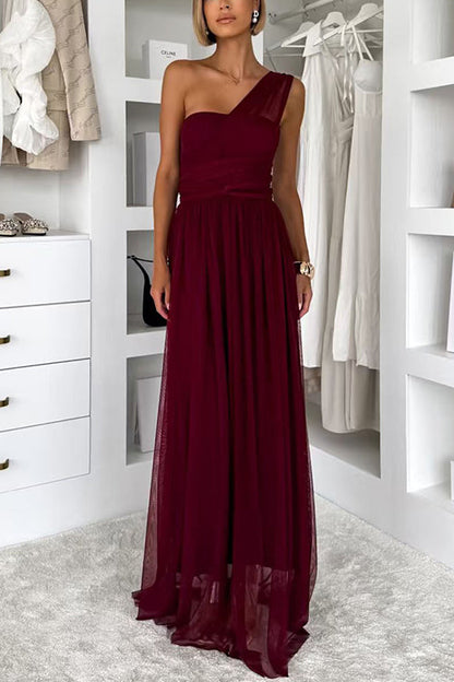 High Waist Versatile Tulle Maxi Dress