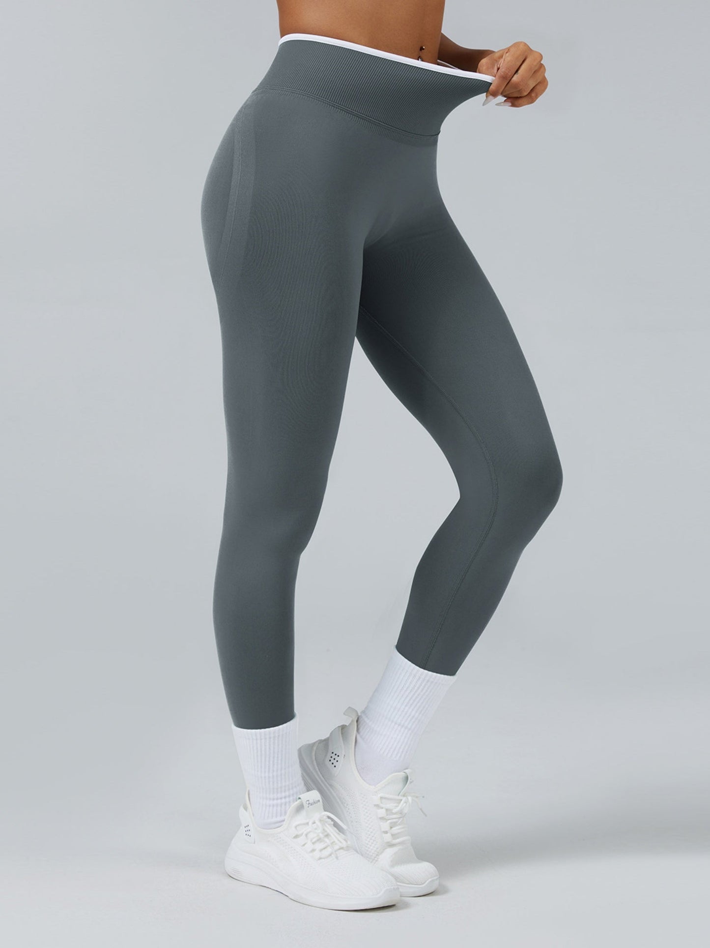 Color Matching Seamless High-waisted Hip Lift Exercise Yoga Pants