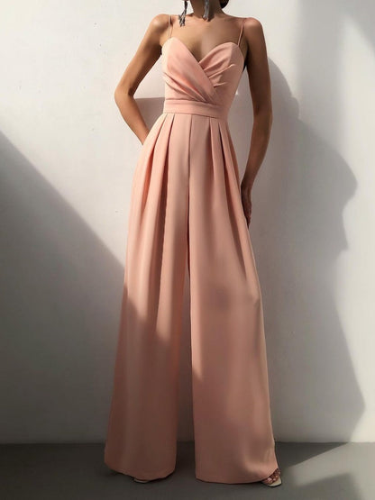 Camisoles Waist Straight-fit Jumpsuits