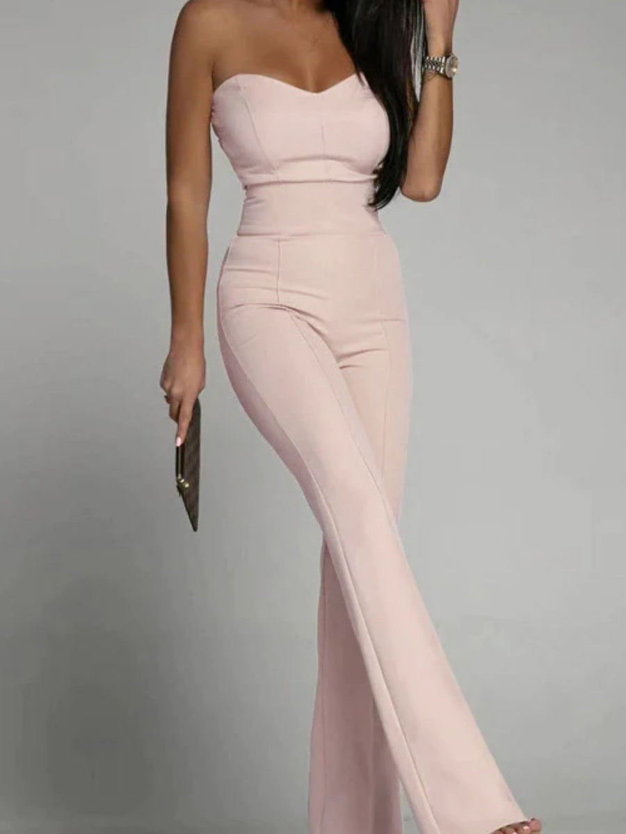 Tube Top Suit Trousers Straight-fit Leisure Sexy Jumpsuits