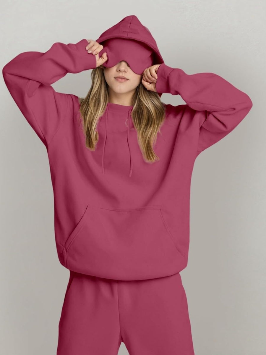 Pocket Solid Color Hoodies