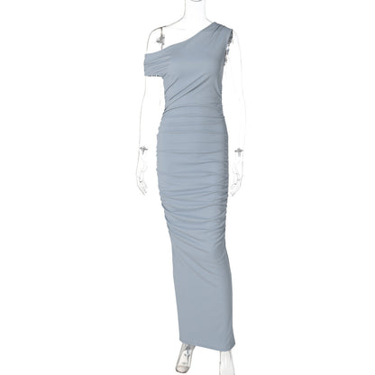 Mystical Off Shoulder Dress - Grey