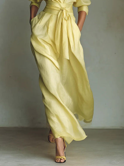 Lace Up Shirt Dress Sun Protection Shirt Maxi Dresses