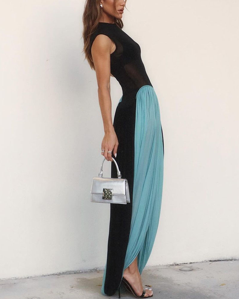 Mesh Bodycon Maxi Dress