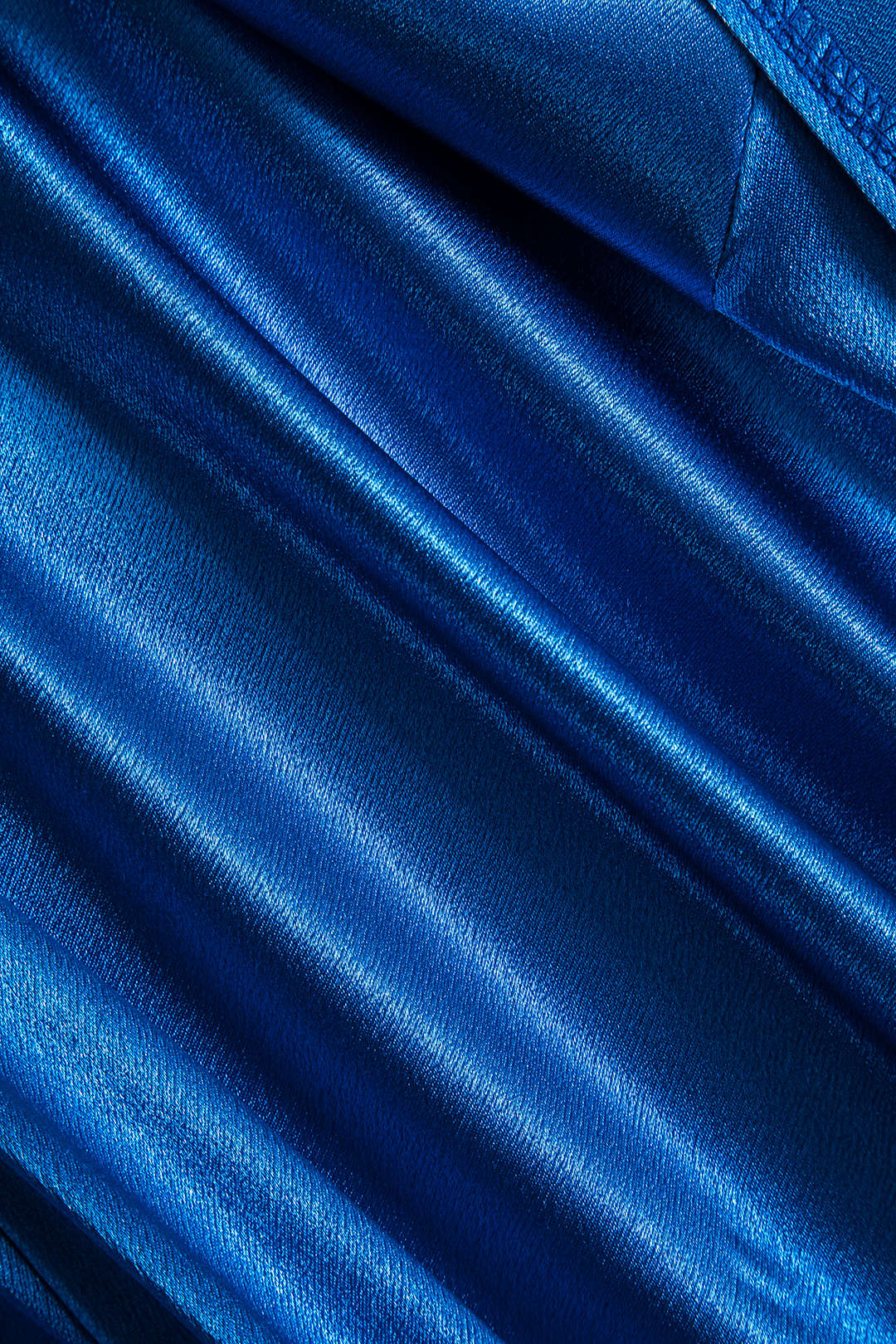 Strapless Sequin Bodice Ruched Satin Knot Hip High Slit Maxi Gown