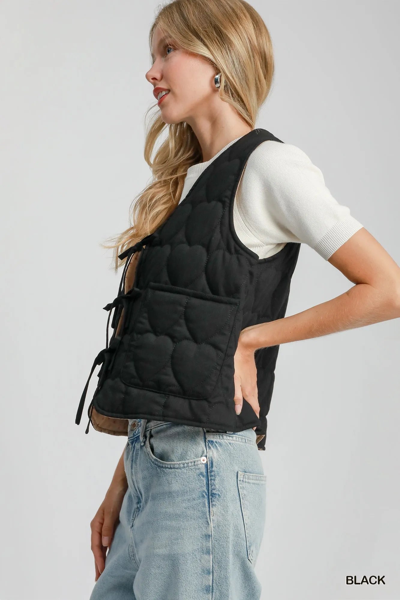 Quilted Tie-Front Vest