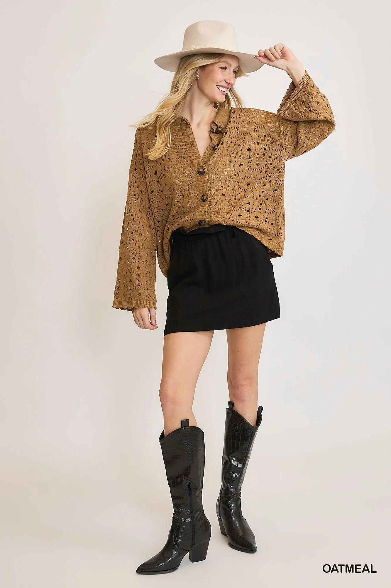 Eugina Crochet Cardigan