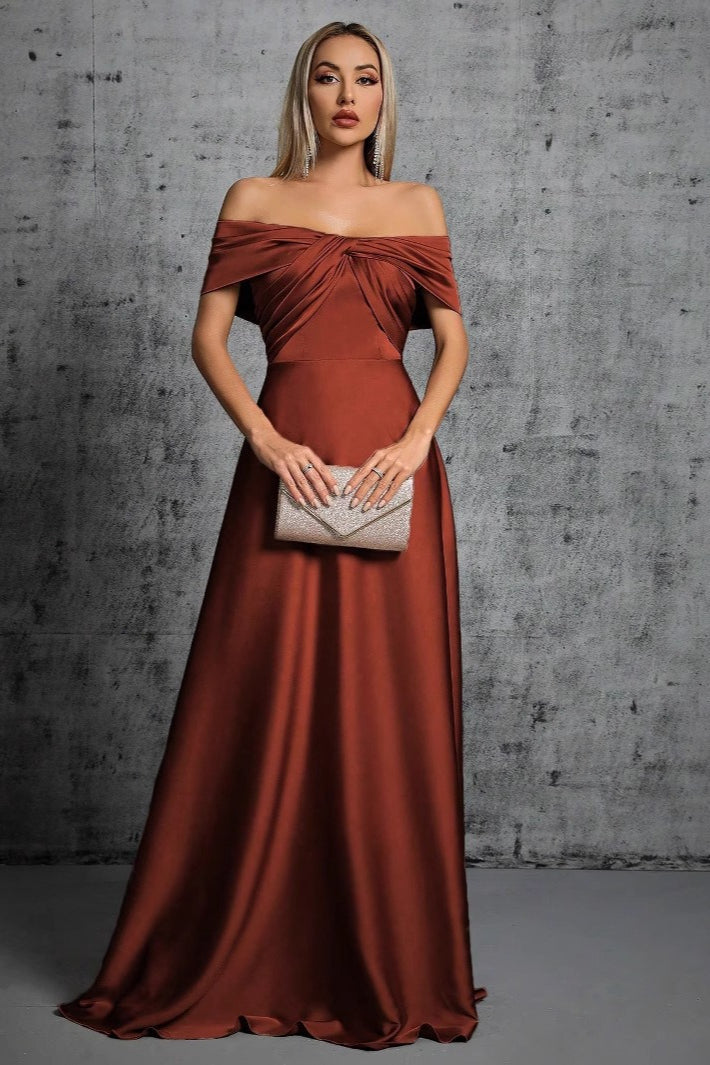 Sexy Off-Shoulder Slim-Fit Cocktail Formal Dress
