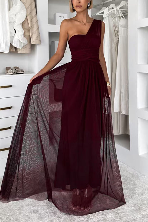 High Waist Versatile Tulle Maxi Dress
