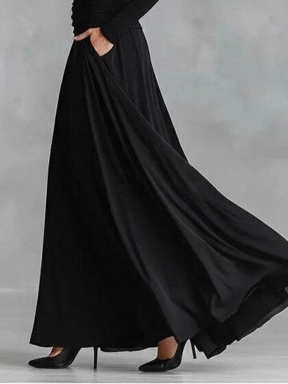 Patchwork Wrap Neckline Slimming Long Dress