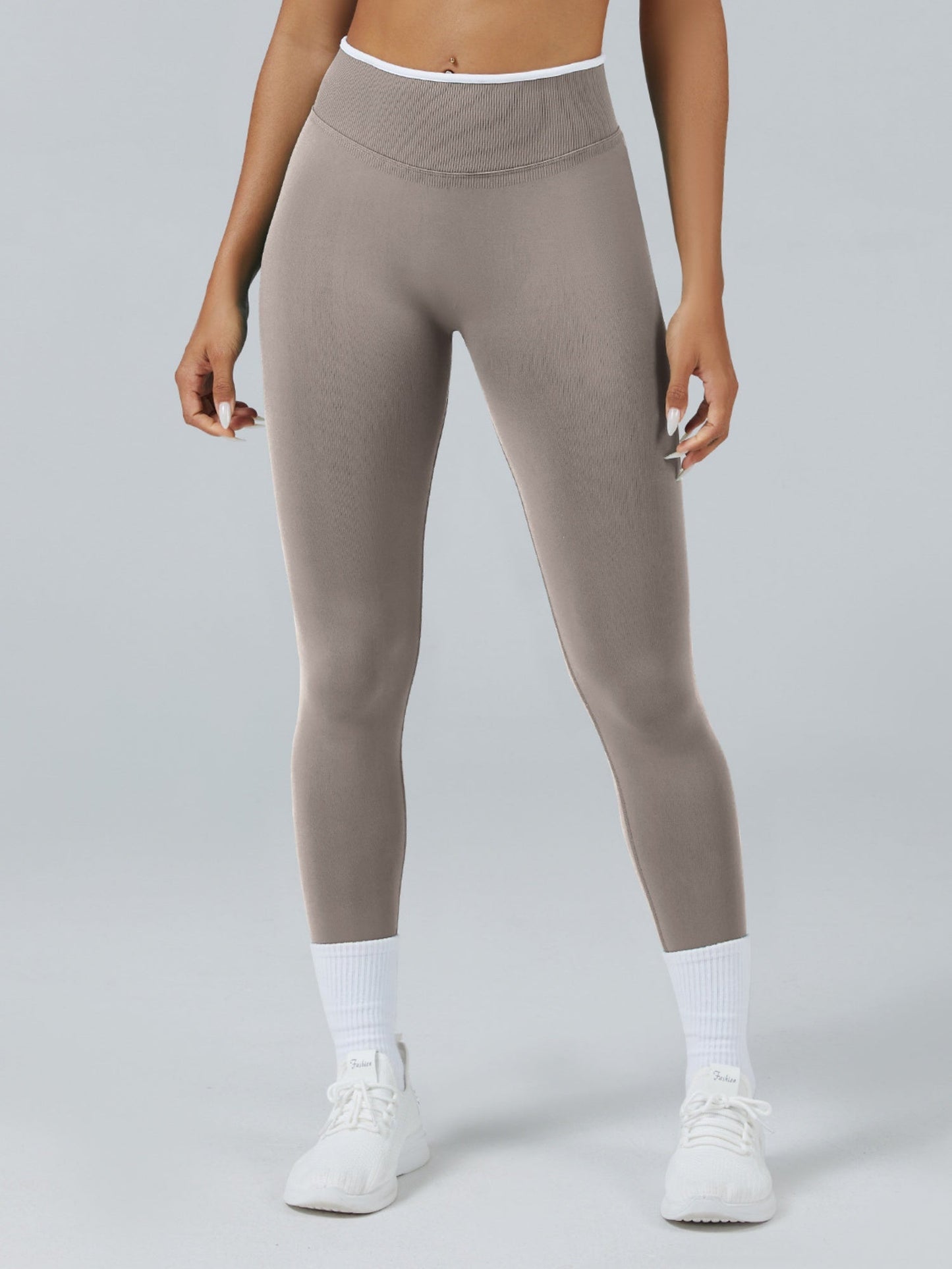 Color Matching Seamless High-waisted Hip Lift Exercise Yoga Pants