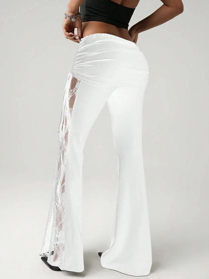 Silk Slim-fit Flared Trousers