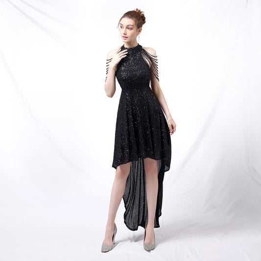 Corset L Sequin Sheath Car Model Room Show Host Performance Dress
