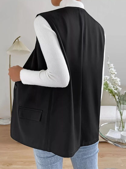 One Button Vest Coat