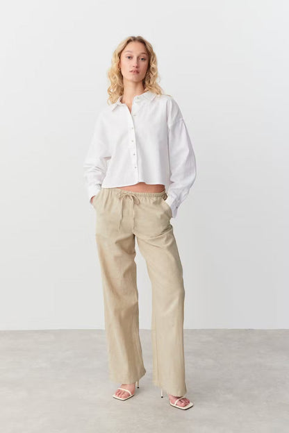 Amaya Linen Blend Trousers