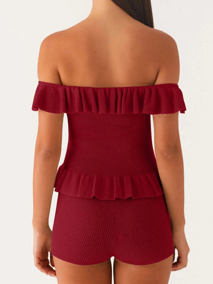 Hannah Knit ruffle Set