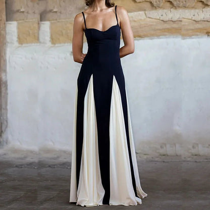 Color Block Swing Maxi Dress