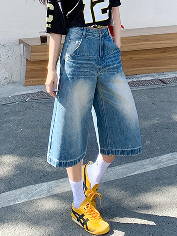 Vintage Lightning Stripe Seven Denim Shorts