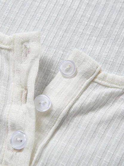 White U-neck Solid Color Sexy Cropped Slim-fit T-shirt
