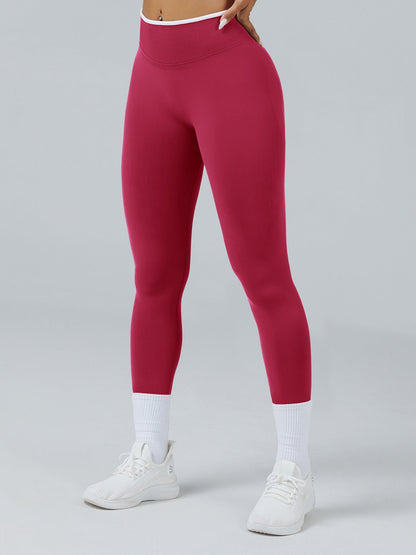 Color Matching Seamless High-waisted Hip Lift Exercise Yoga Pants