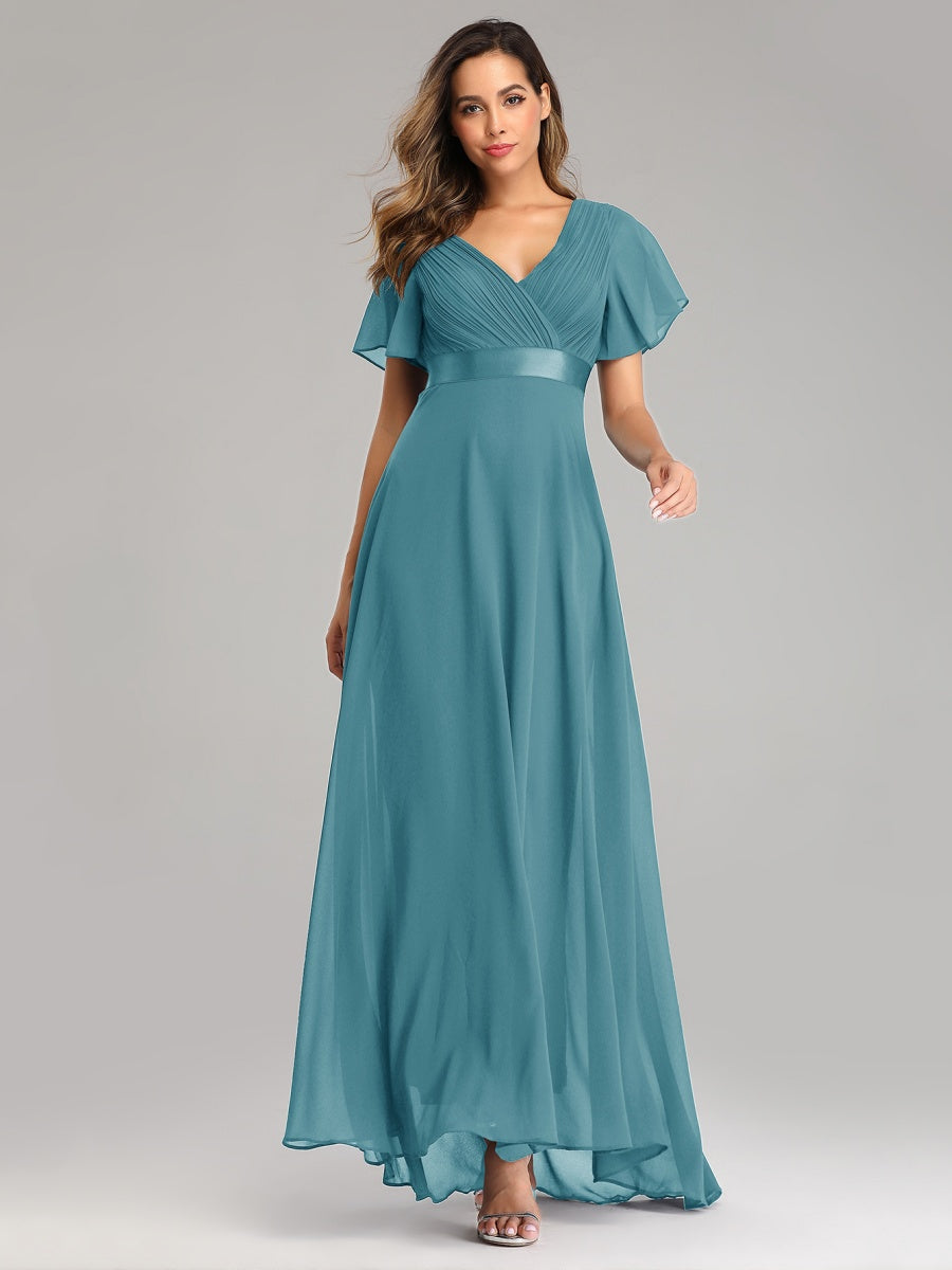 V-neck Chiffon Large Skirt Temperament Formal Dress Maxi Dresses