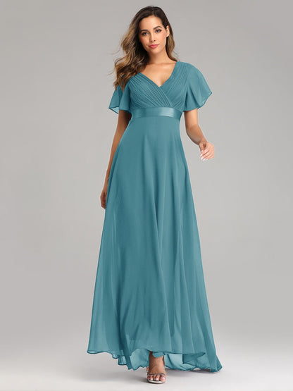 V-neck Chiffon Large Skirt Temperament Formal Dress Maxi Dresses
