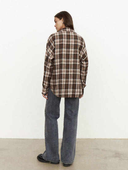 Plaid Oversize Coat Shirts