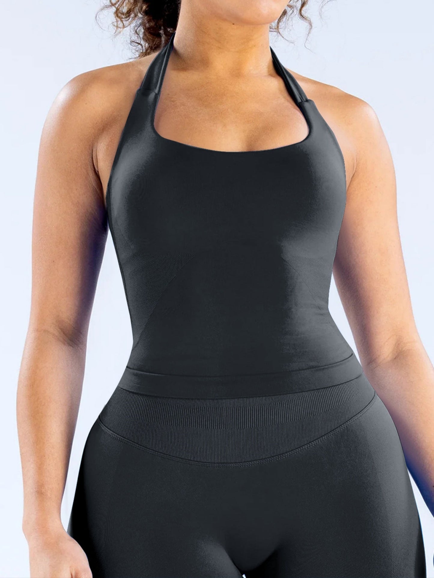 Seamless With Breast Pads Exercise Yoga Halter Top