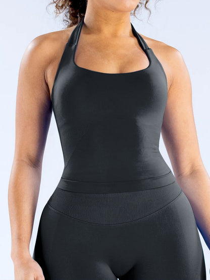 Seamless With Breast Pads Exercise Yoga Halter Top