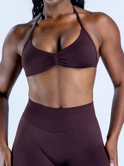 Seamless Halter Bra Beautiful Back Yoga Underwear Vest