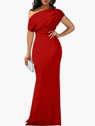 Sleeveless Off-shoulder Bodycon Long Dress
