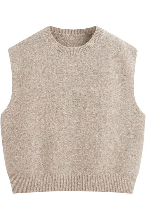 Margovil Crewneck Knitted Pullover Sweater Vest
