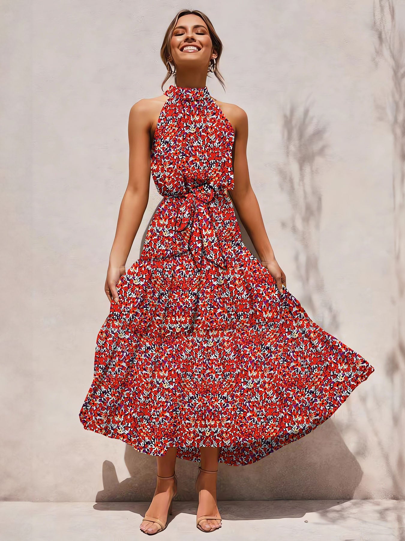 Polka Floral Dress
