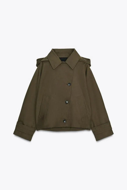 Amélie Hooded Trench Coat