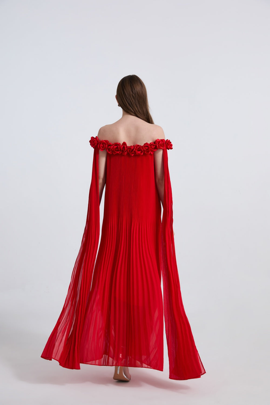 Hilton Chiffon Rose Dress