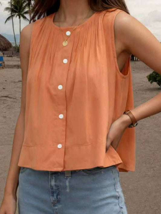 Ruffled Sleeveless Vest
