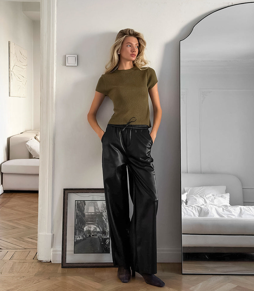 Manchester Leather Pants - Black