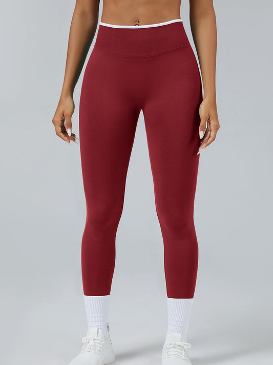 Color Matching Seamless High-waisted Hip Lift Exercise Yoga Pants