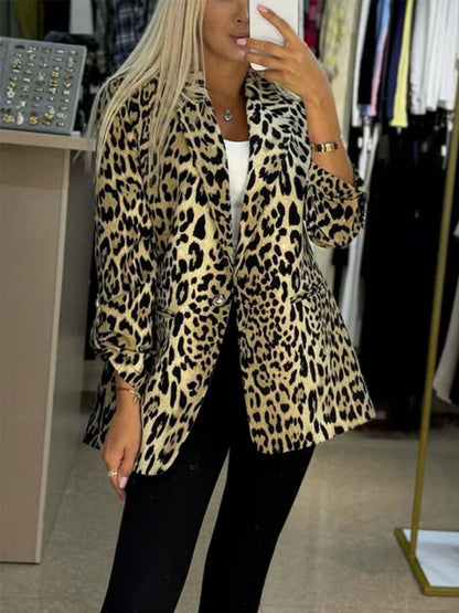 Graceful Touch Leopard Blazer