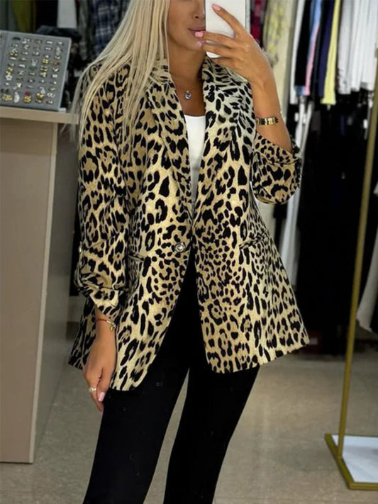 Graceful Touch Leopard Blazer