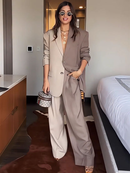 Color Block Blazer Two Sets