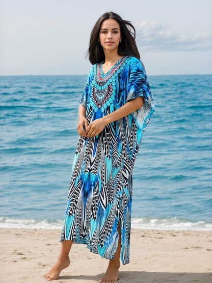 Resort-style Printed Loose Beachwear
