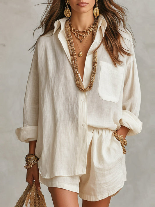 Lazy Style Shirts Shorts Set 2-piece Sets