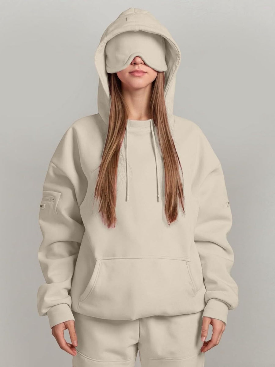 Pocket Solid Color Hoodies