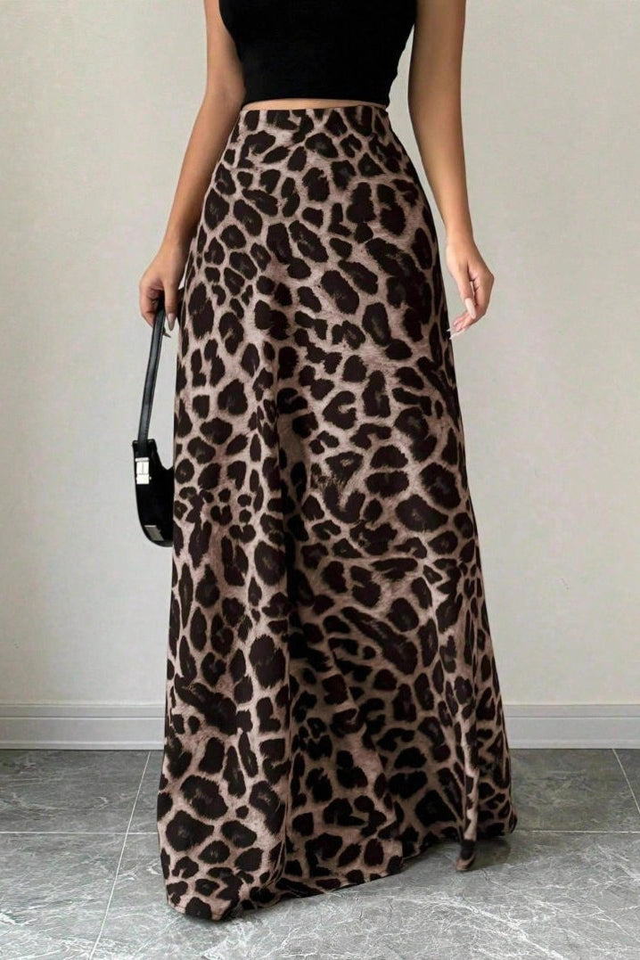 Sexy High Waist A Line Maxi Skirt