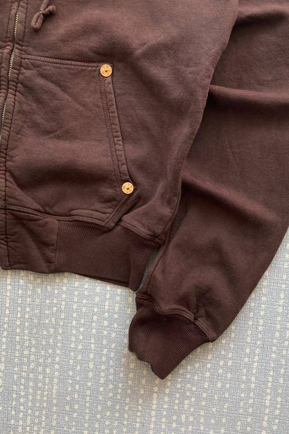 Vintage Graphic Riveted Zipper Hoodie